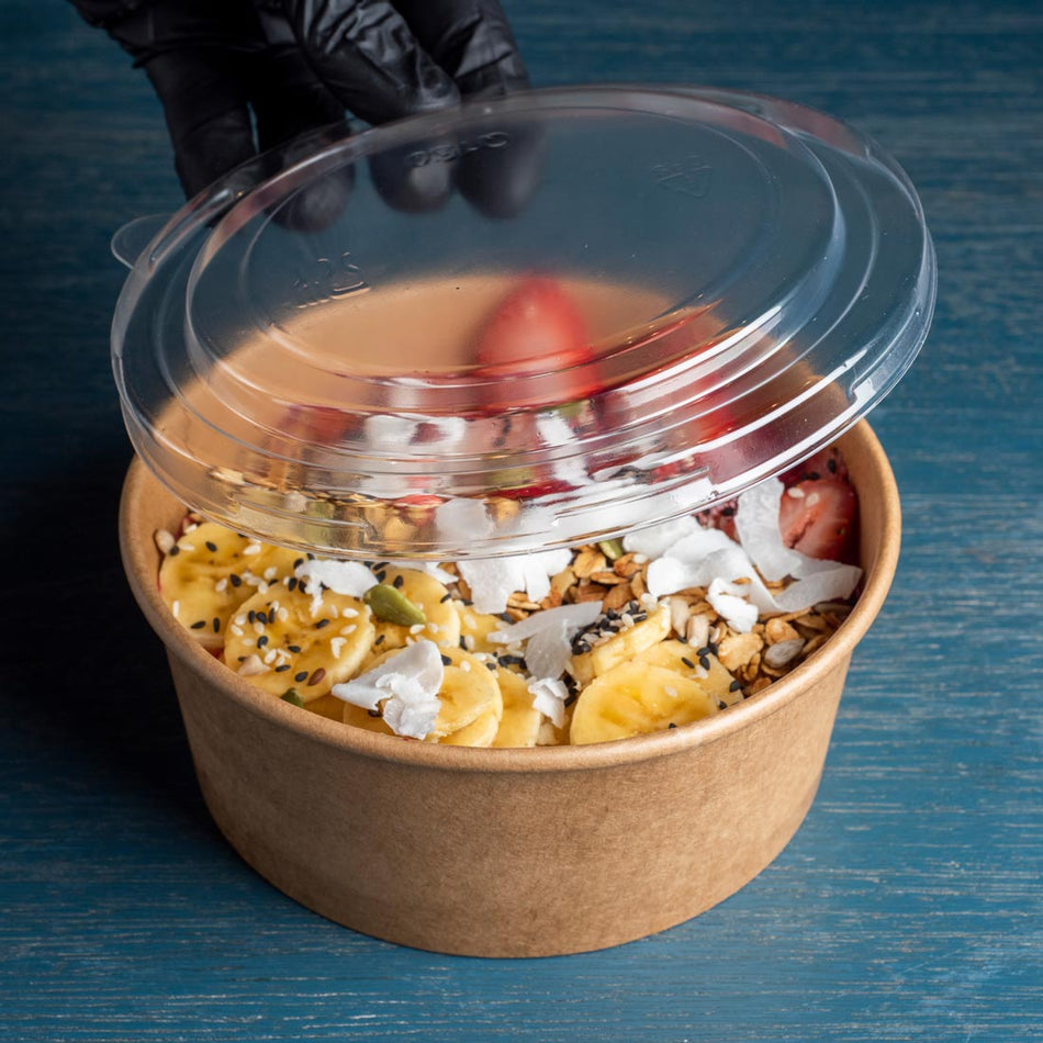 PakMax 185 mm PP Salad Bowl Lid SBL-185-PP-LID Carton of 300 - Commercial Kitchen Appliances