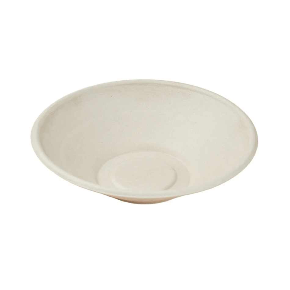 PakMax 24 oz Deep Sugarcane Bowl DB-196-24W Carton of 500 - Commercial Kitchen Appliances