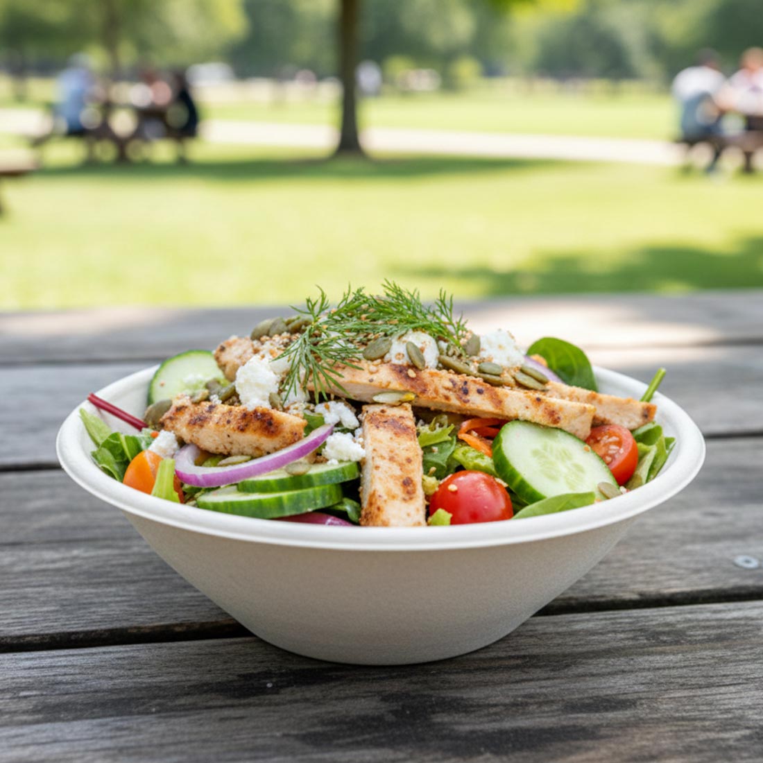 PakMax 32 oz Deep Sugarcane Bowl DB-196-32W Carton of 500 - Commercial Kitchen Appliances