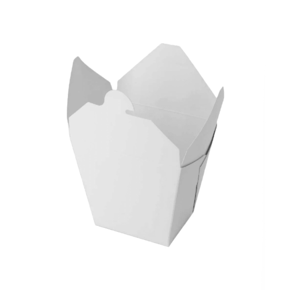 PakMax 32 oz White Paper Food Pails FP-32W Carton of 400 - Commercial Kitchen Appliances