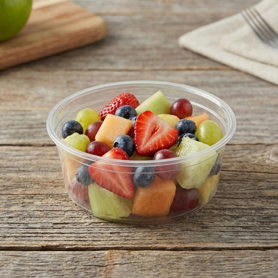 PakMax 8 oz Clear PET Deli Container DELI-117-8C Carton of 500 - Commercial Kitchen Appliances