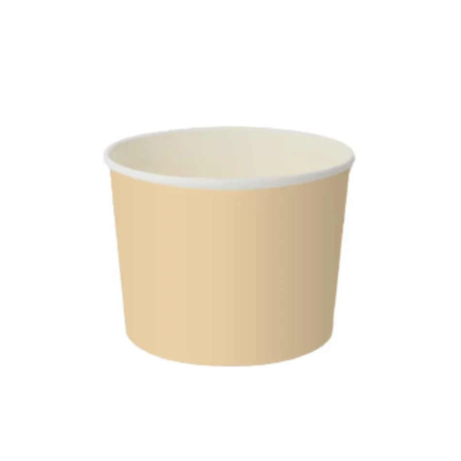 PakMax 8 oz Kraft Ice Cream Cup ICC-95-8K Carton of 1000 - Commercial Kitchen Appliances