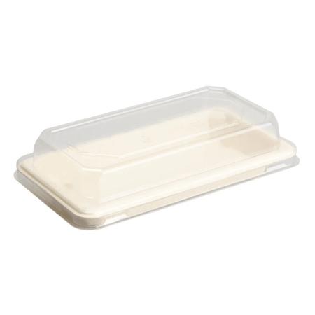 PakMax Clear PET Lid for ST-04 Sushi Tray ST-04-LID Carton of 500 - Commercial Kitchen Appliances