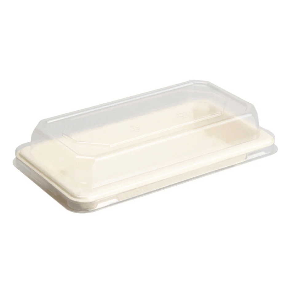PakMax Clear PET Lid for ST-04 Sushi Tray ST-04-LID Carton of 500 - Commercial Kitchen Appliances