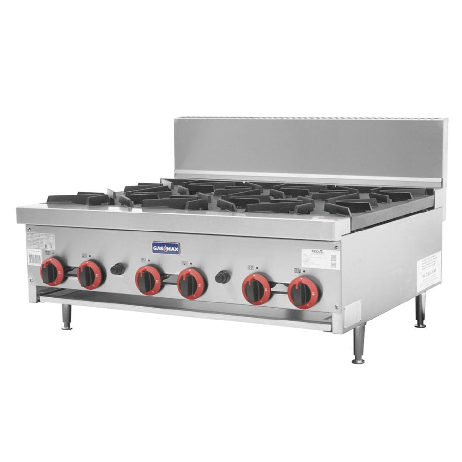 GasMax Gas Cook Top 6 Burner With Flame Failure RB-6E
