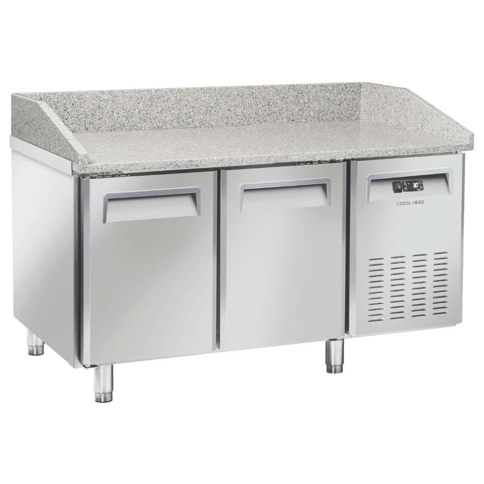 Saltas Marble Top Pizza Fridge 2 Door MPB0020 - Commercial Kitchen Appliances