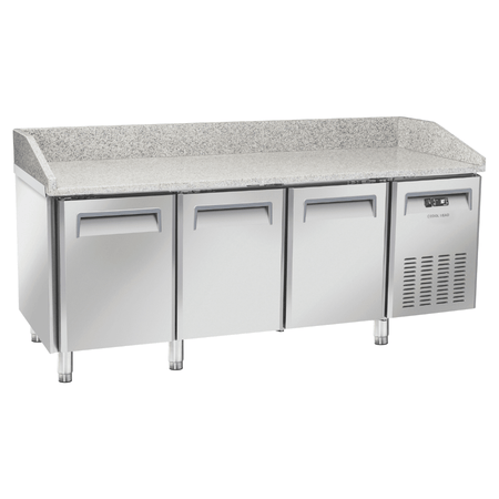 Saltas Marble Top Pizza Fridge 3 Door MPB0030 - Commercial Kitchen Appliances