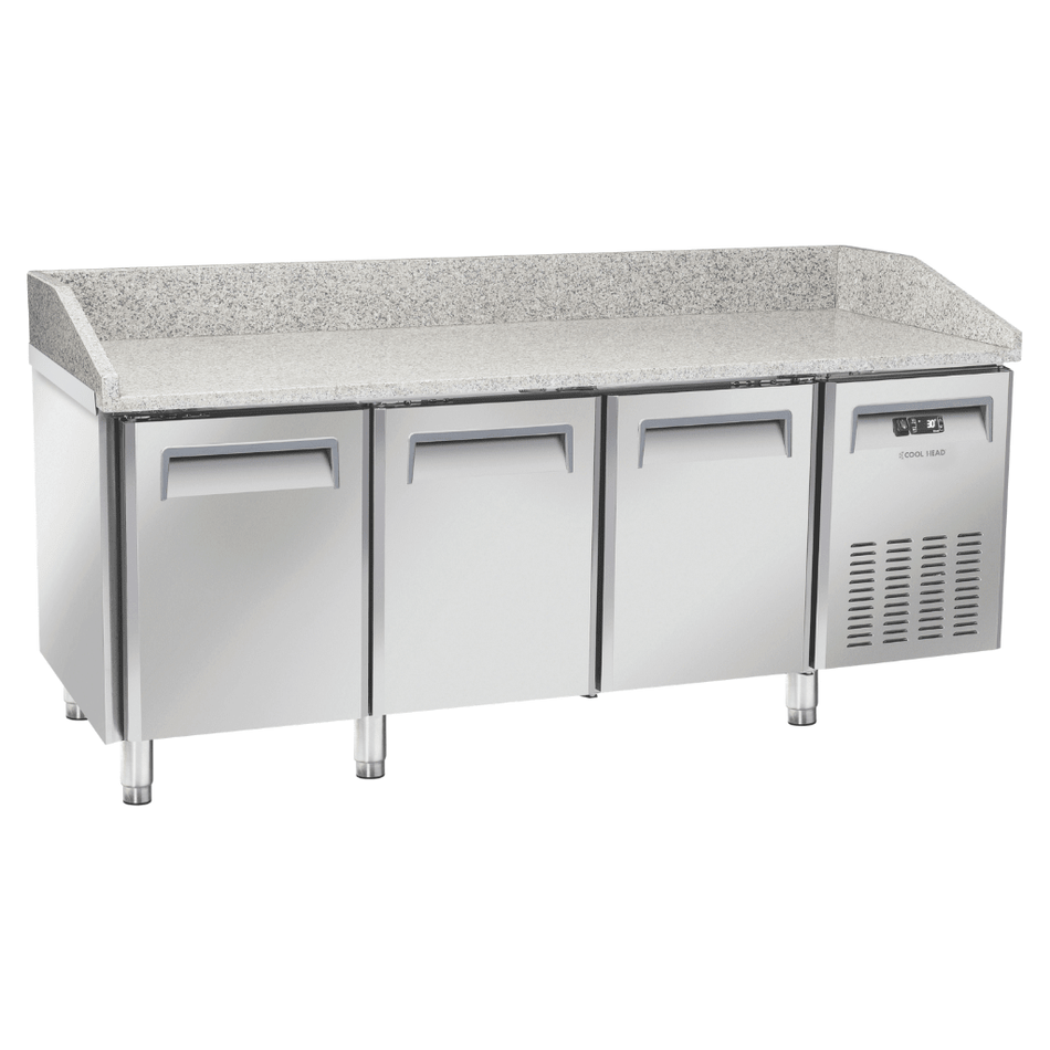 Saltas Marble Top Pizza Fridge 3 Door MPB0030 - Commercial Kitchen Appliances