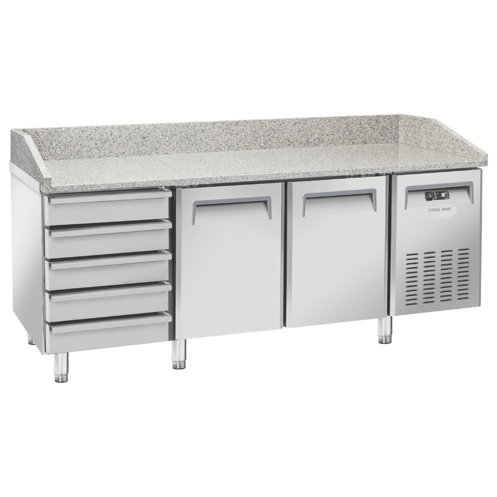 Saltas Marble Top Pizza Fridge with Ambient Drawers MPB0026 - Commercial Kitchen Appliances