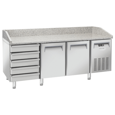 Saltas Marble Top Pizza Fridge with Ambient Drawers MPB0026 - Commercial Kitchen Appliances