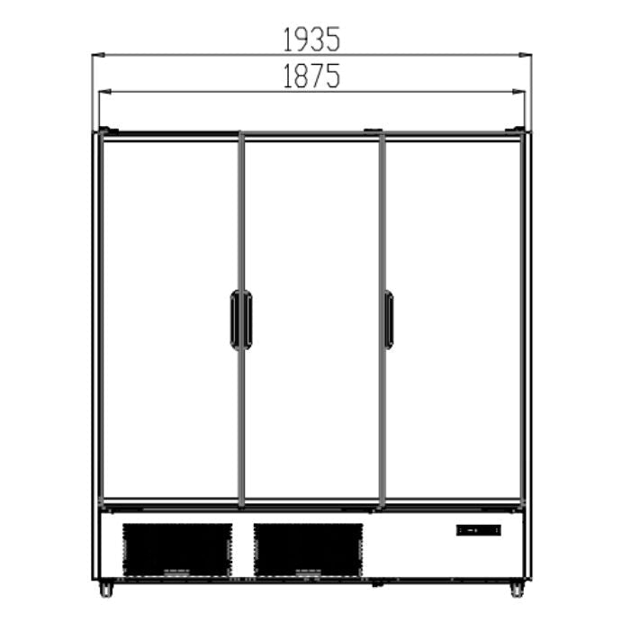 Saltas Multideck Fridge 3 Door Supermarket Display MDS1875 - Commercial Kitchen Appliances