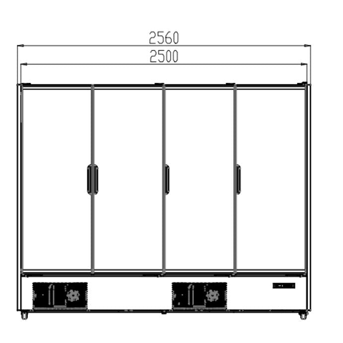 Saltas Multideck Fridge 4 Door Display Self Serve MDS2500 - Commercial Kitchen Appliances