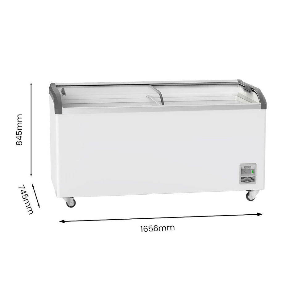 Thermaster Heavy Duty Supermarket Glass Sliding Lid Freezers 576L SD-576K