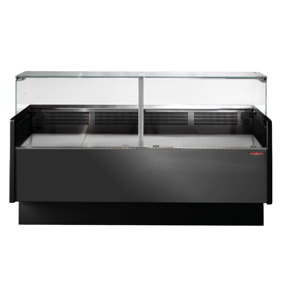 Serie MR Black 2000mm Wide Deli Display with Storage and Castors TDMR-0920B - TDMR-0920B