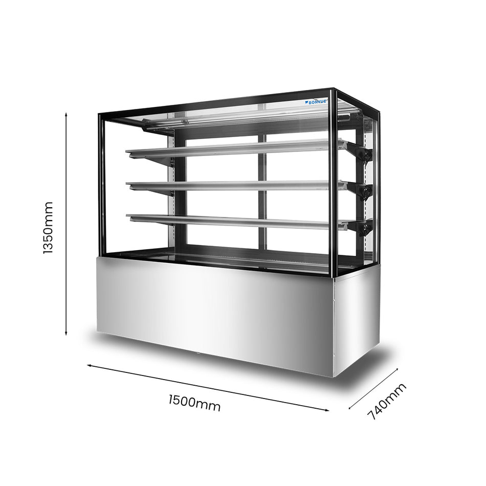 BONVUE Three Tier Cake Display Fridge 1500mm SF850V - Commercial Kitchen Appliances