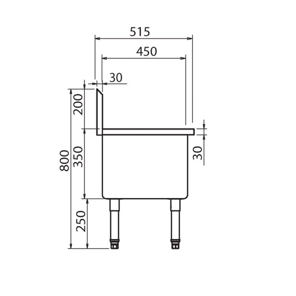 Modular Systems Single Mop Sink SMS-H