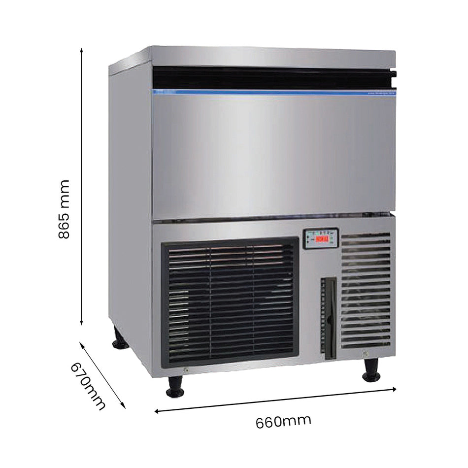 Blizzard Premium Under - Counter Ice Maker Large Cube Ice – SN - 200P - Commercial Kitchen Appliances