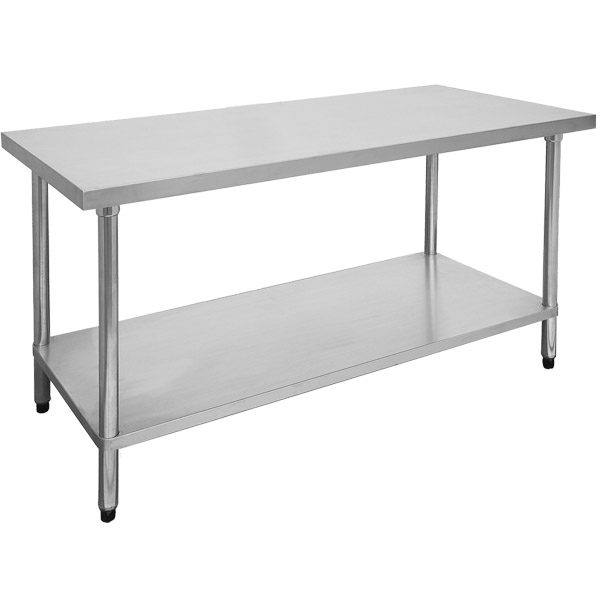Modular Systems 2400-7-WB Economic 304 Grade Stainless Steel Table 2400x700x900 - 6 legs