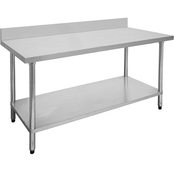 1200 - 7 - WBB Economic 304 Grade Stainless Steel Table with splashback 1200x700x900 - Commercial Kitchen Appliances