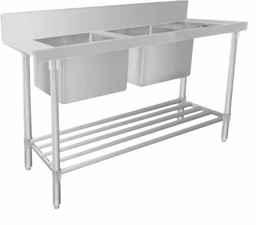 Mixrite 304 Grade Stainless Steel Dishwasher Double Inlet Right Sink