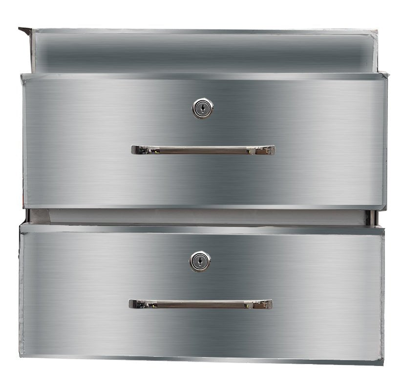 Stainless Steel Double Drawer 480x503x410 DR - 02/A - Commercial Kitchen Appliances