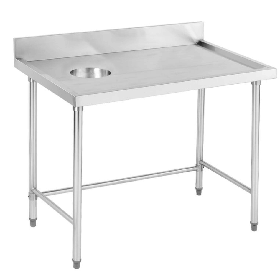 Modular Systems 304 Grade Waste Collection Bench with Scrape Hole SWCB-7-1200L