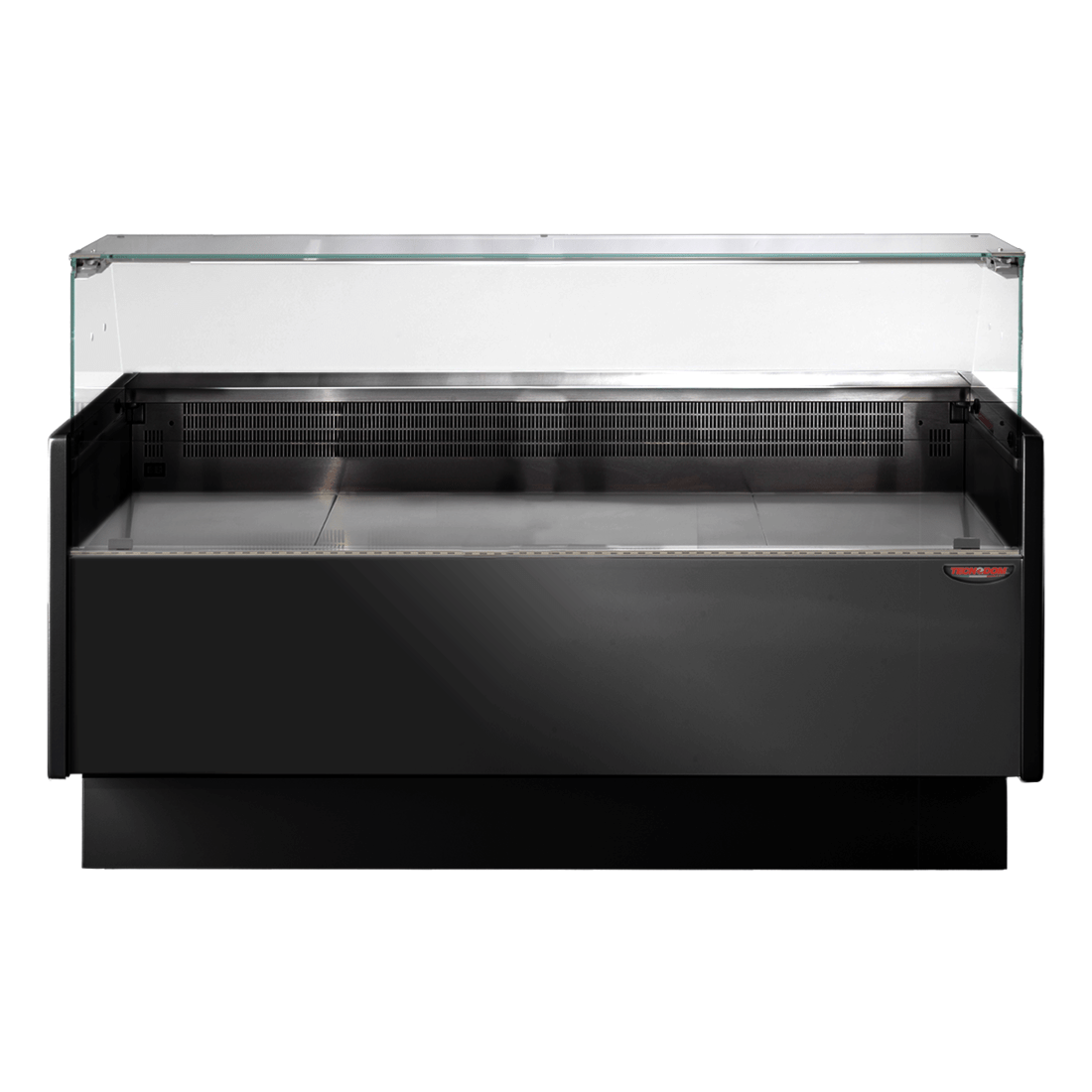 Tecnodom Serie MR80 Black 1520mm Wide Deli Display with Storage and Castors - TDMR - 0815B - Commercial Kitchen Appliances