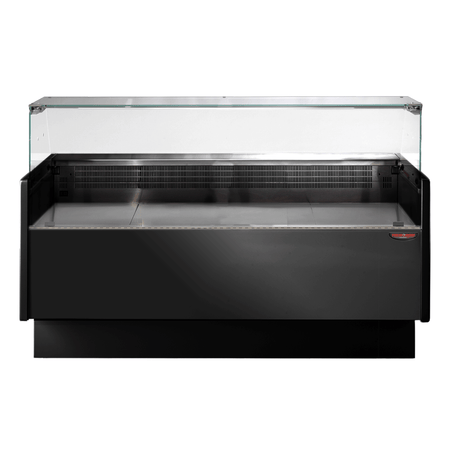 Tecnodom Serie MR80 Black 1520mm Wide Deli Display with Storage and Castors - TDMR - 0815B - Commercial Kitchen Appliances