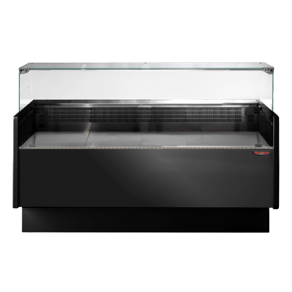 Tecnodom Serie MR80 Black 1520mm Wide Deli Display with Storage and Castors - TDMR - 0815B - Commercial Kitchen Appliances
