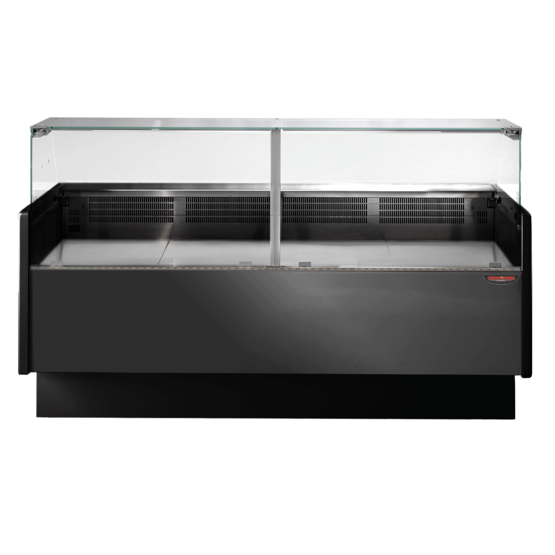 Tecnodom Serie MR80 Black 2000mm Wide Deli Display with Storage and Castors - TDMR - 0820B - Commercial Kitchen Appliances