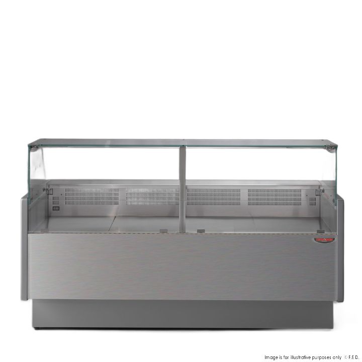 TECNODOM by FHE Serie Mr 2000Mm Wide Deli Display With Storage And Castors TDMR-0920 - TDMR-0920