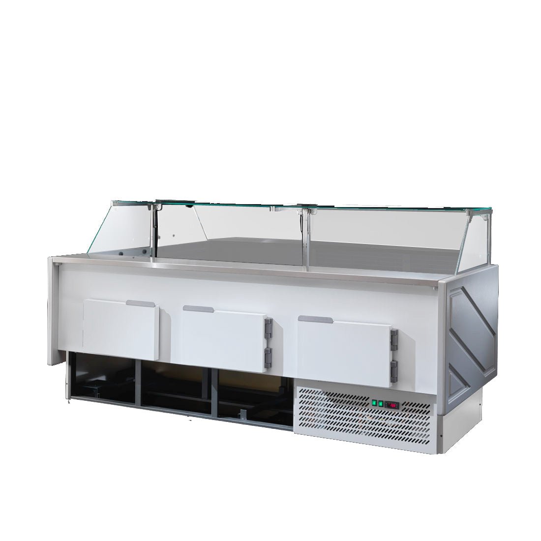 TECNODOM by FHE Serie Mr 2480Mm Wide Deli Display With Storage And Castors TDMR - 0925 - Commercial Kitchen Appliances