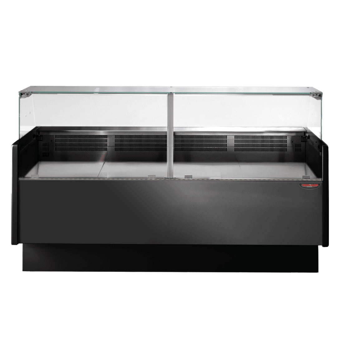 Tecnodom Serie MR Black 2000mm Wide Deli Display with Storage and Castors TDMR - 0920B - Commercial Kitchen Appliances