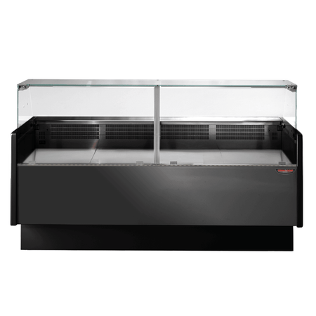 Tecnodom Serie MR Black 2000mm Wide Deli Display with Storage and Castors TDMR - 0920B - Commercial Kitchen Appliances