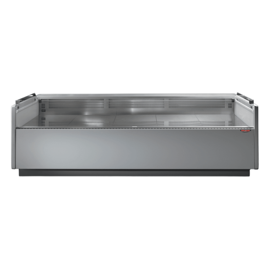 Tecnodom Serie MR80 Black 2000mm Self - serving Deli Display with Storage and Castors - TDMR - 0820SELF - Commercial Kitchen Appliances