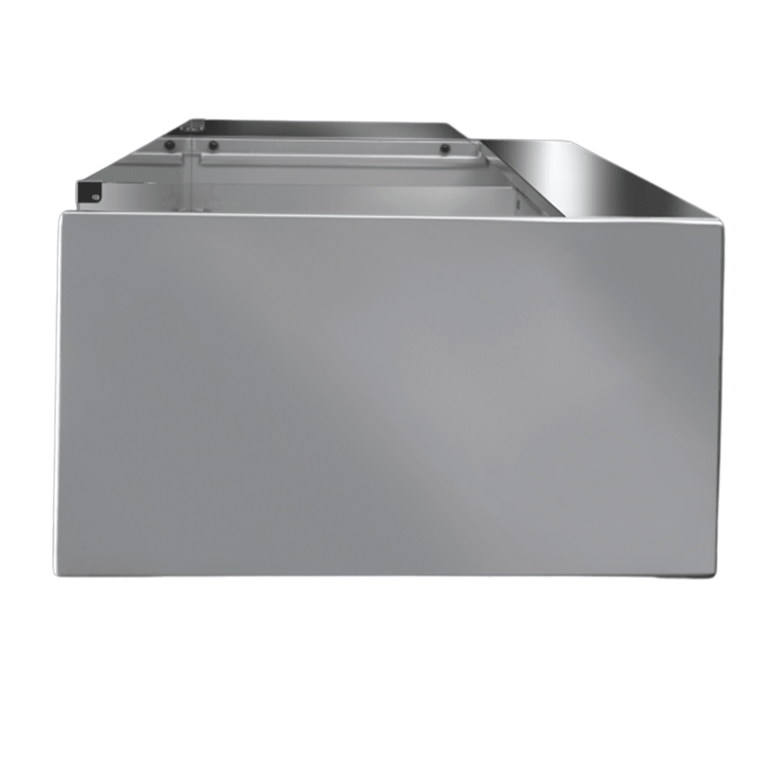 Tecnodom Serie MR80 Black 2000mm Self - serving Deli Display with Storage and Castors - TDMR - 0820SELF - Commercial Kitchen Appliances