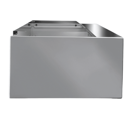 Tecnodom Serie MR80 Black 2000mm Self - serving Deli Display with Storage and Castors - TDMR - 0820SELF - Commercial Kitchen Appliances