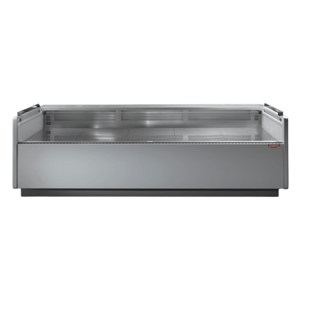 Tecnodom Serie MR80 Black 2480mm Self - serving Deli Display with Storage and Castors - TDMR - 0825SELF - Commercial Kitchen Appliances