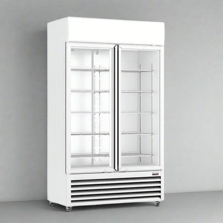 Thermaster 1000L Colourbond Upright Beverage Fridge 2 Doors White LG-1000P - LG-1000P