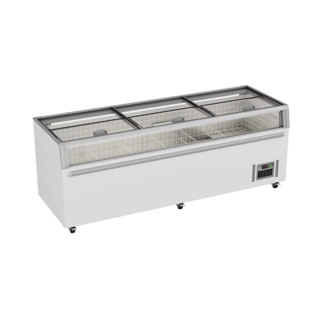 Thermaster 1105L Supermarket Island Freezer With Glass Sliding Lids ZCD-L250G - Commercial Kitchen Appliances