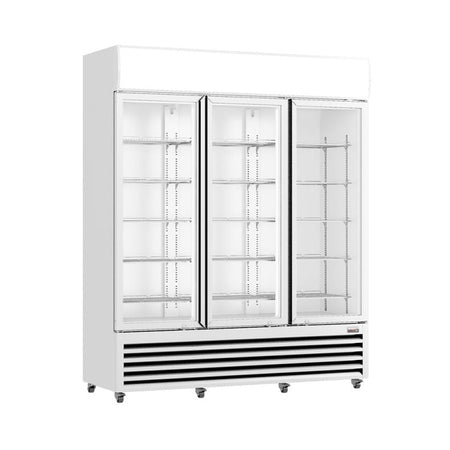 Thermaster 1200L Three Glass Door Colourbond Upright Drink Fridge LG - 1203P - Commercial Kitchen Appliances