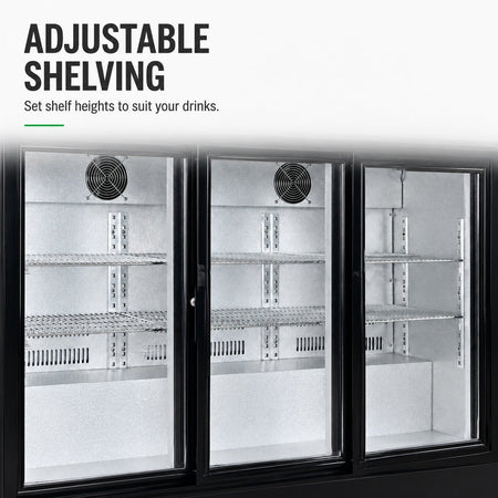 Thermaster 220L Under Bench Three Sliding Door Bar Cooler LG-330SC - Commercial Kitchen Appliances