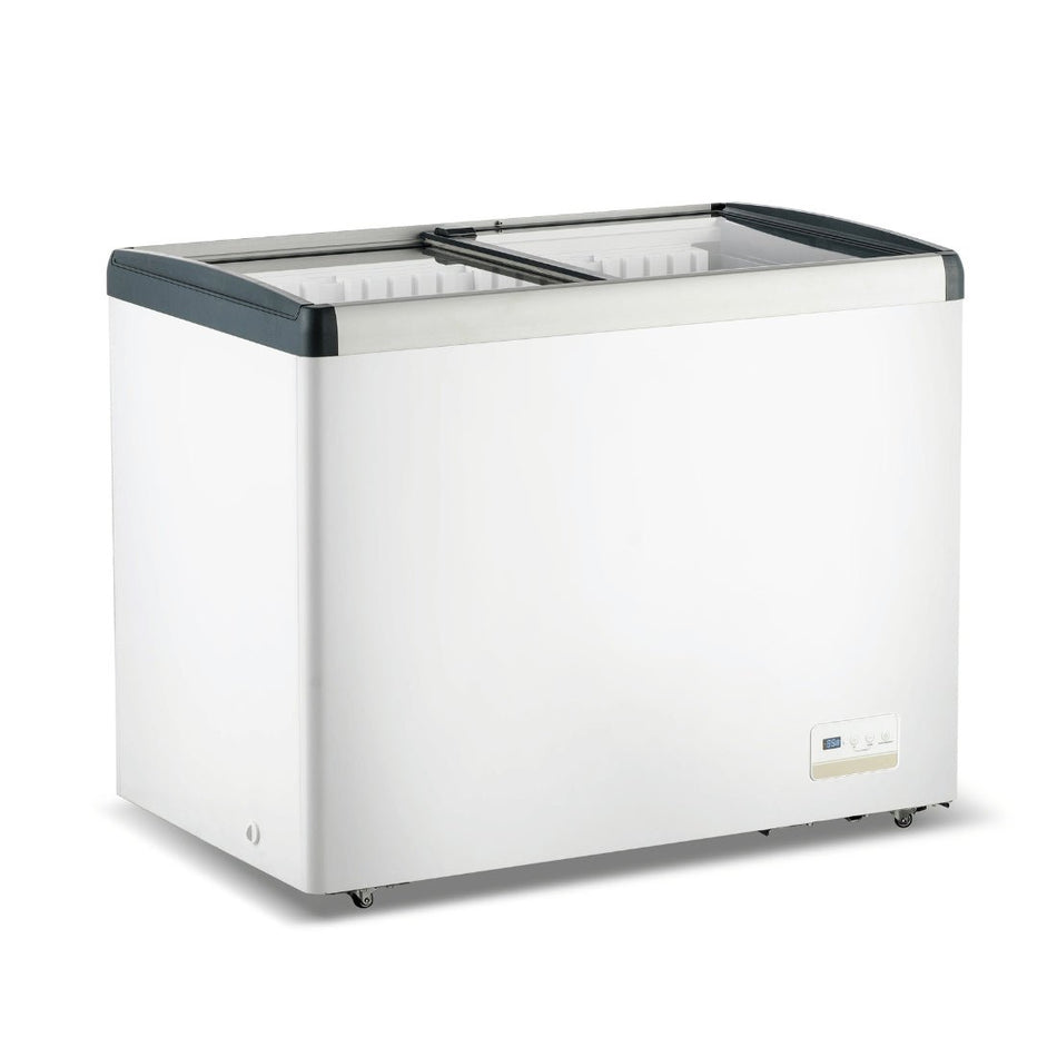 Thermaster 336L Chest Freezer With Flat Glass Sliding Lids WD336G - Commercial Kitchen Appliances