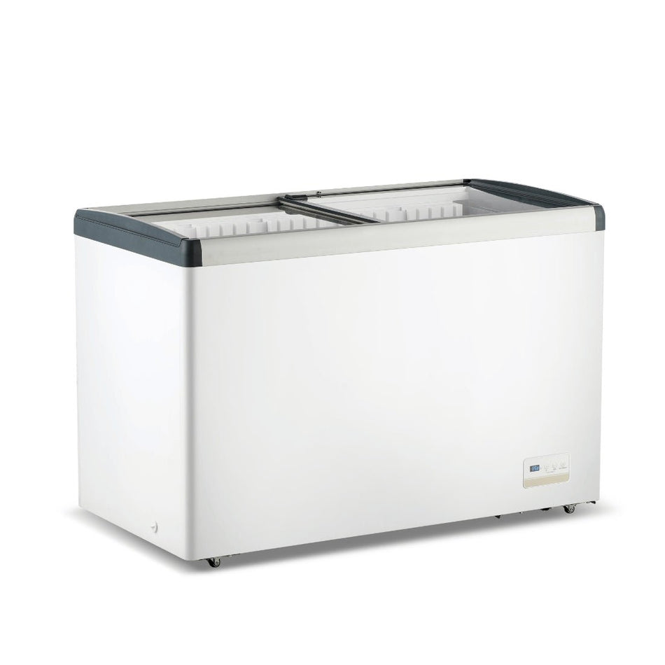 Thermaster 396L Chest Freezer With Flat Glass Sliding Lids WD396G - Commercial Kitchen Appliances