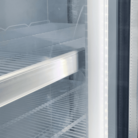 Thermaster 459L Single Glass Door Supermarket Fridge Black LG - 600BGBM - Commercial Kitchen Appliances