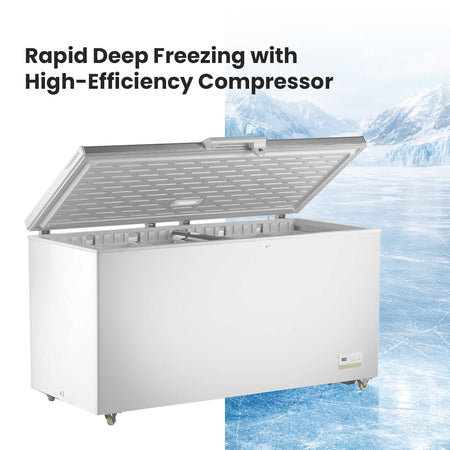 Thermaster 520L Chest Freezer With Stainless Steel Lid BD520F - Commercial Kitchen Appliances