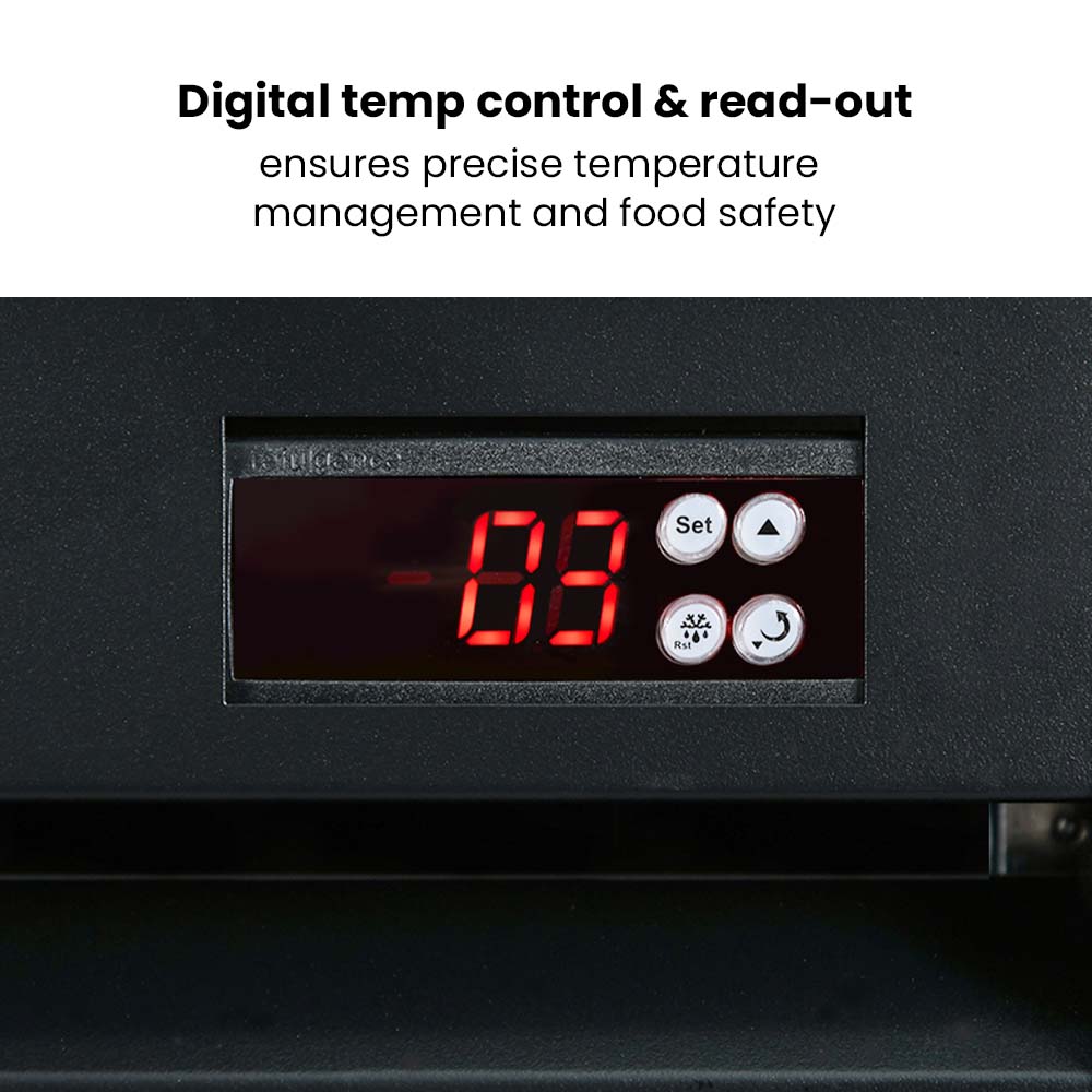 Thermaster 540L Single Glass Door Black Colourbond Upright Drink Fridge LG - 540BP - Commercial Kitchen Appliances