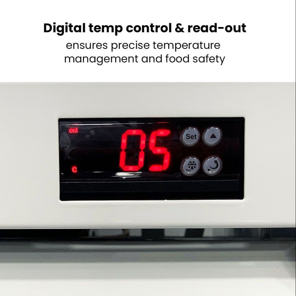 Thermaster 540L Single Glass Door Colourbond Upright Drink Fridge White LG - 540P - Commercial Kitchen Appliances