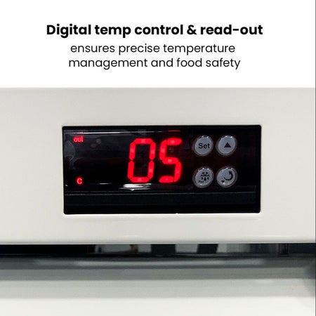 Thermaster 540L Single Glass Door Colourbond Upright Drink Fridge White LG - 540P - Commercial Kitchen Appliances