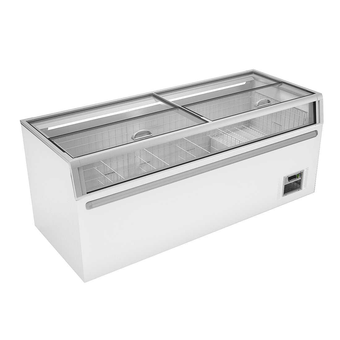 Thermaster 575L Supermarket Island Freezer With Glass Sliding Lids ZCD - L145G - Commercial Kitchen Appliances